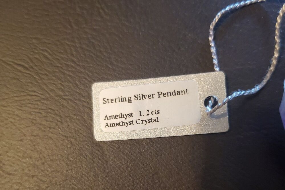 Starborn Creations Raw Amethyst 925 Silver Artisan Pendant Aquarius February - Picture 6 of 15